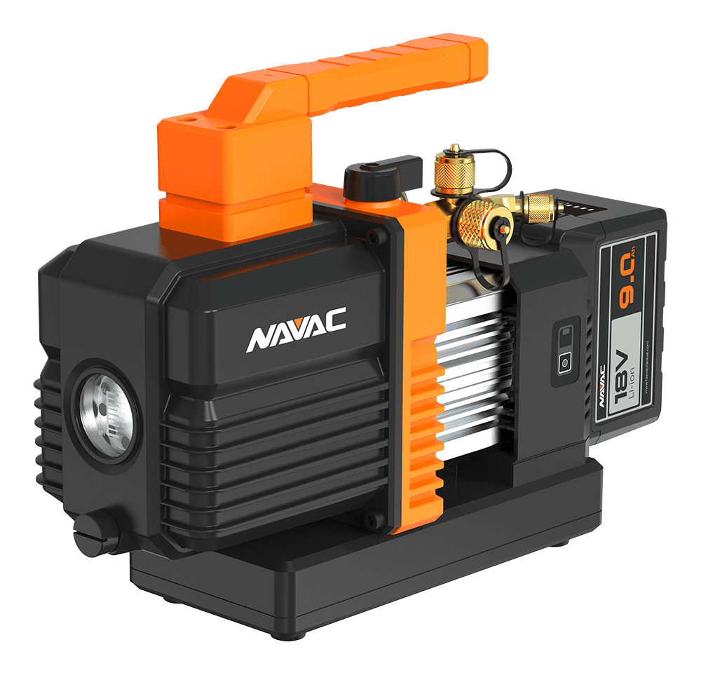 NAVAC NP6DLM 6 CFM BreakFree Series Cordless Vacuum Pump with Battery, A2L Compatible - Edmondson Supply