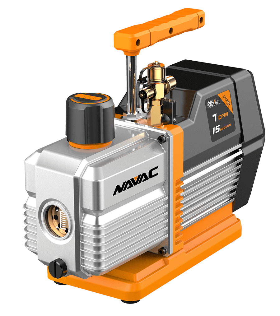 NAVAC NP7DP 7 CFM 2-Stage/Dual-Voltage Vacuum Pump, PRO Series - Edmondson Supply
