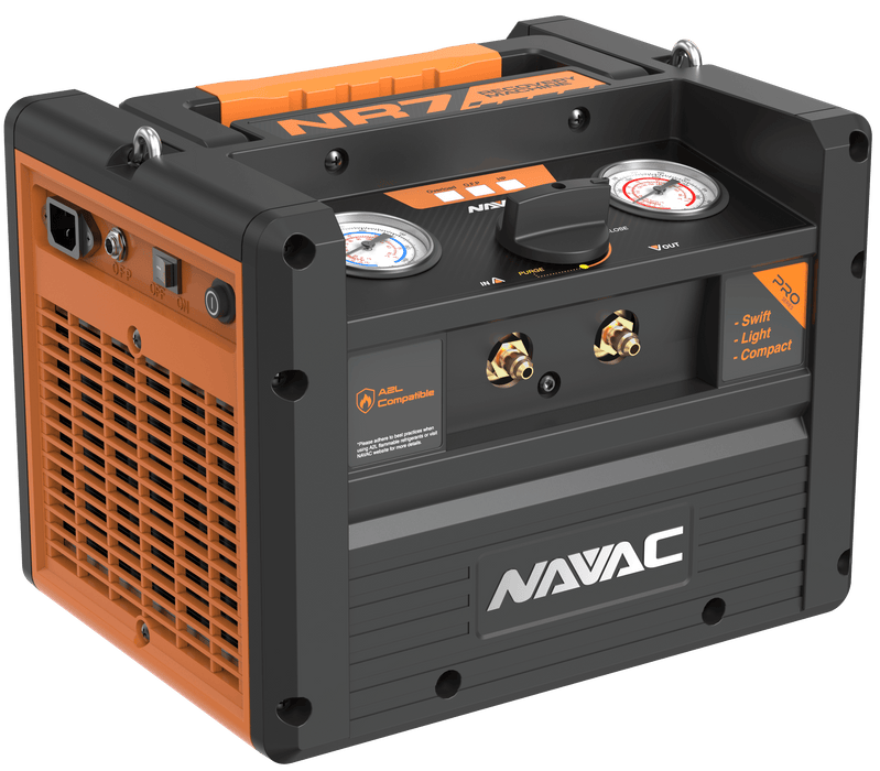 NAVAC NR7 Dual-Cylinder Brushless DC Refrigerant Recovery Unit, Pro Series - Edmondson Supply