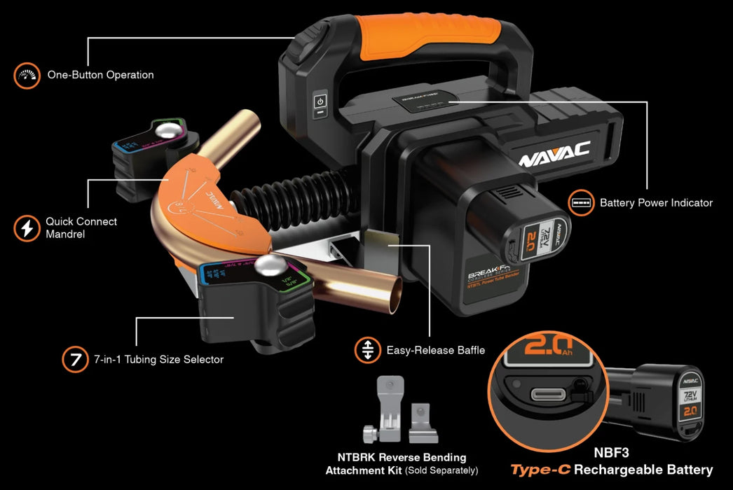 NAVAC NTB7L2 BreakFree® Power Tube Bender - Edmondson Supply