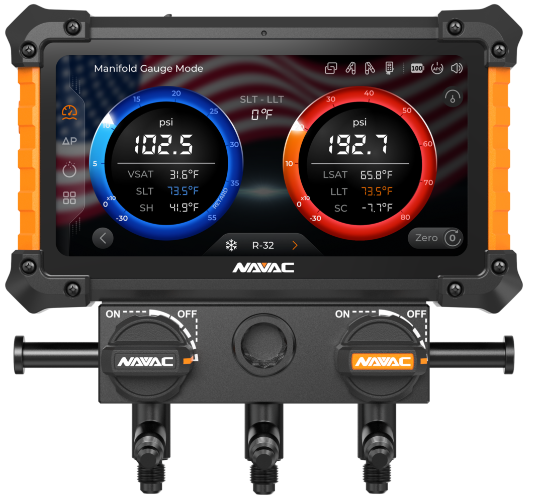 NAVAC NX1GV NEXUS™ 2 Digital Manifold Gauge (Vacuum Gauge Included) - Edmondson Supply