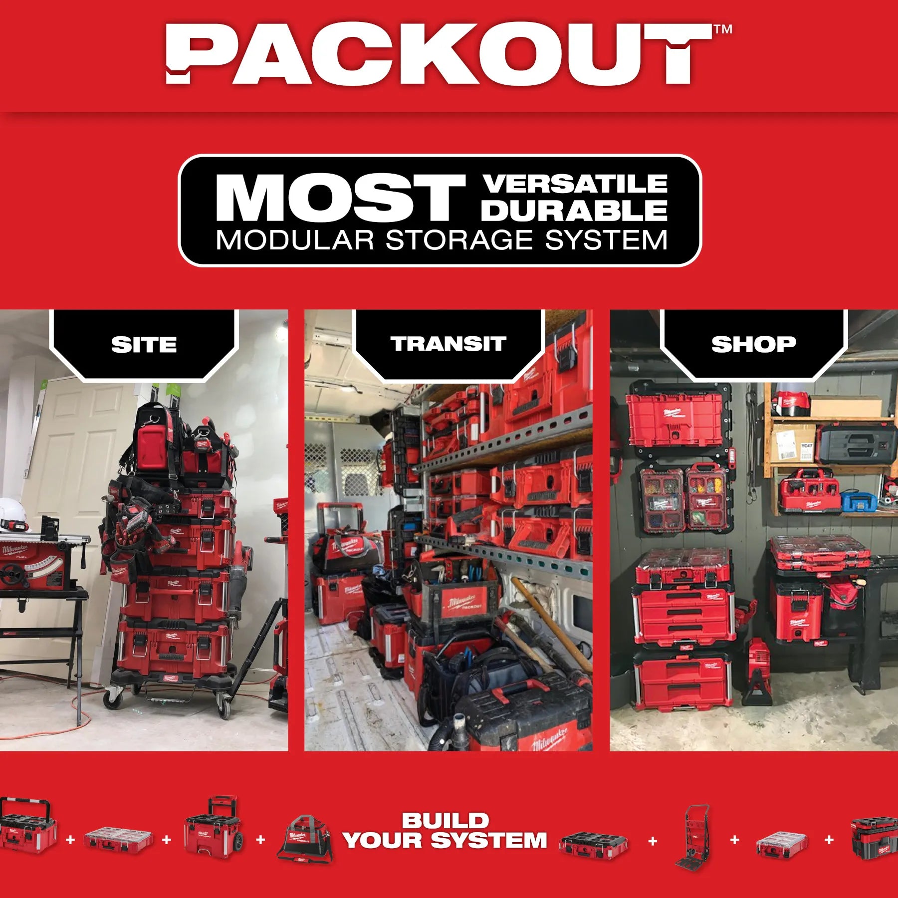 Milwaukee 48-22-8342 PACKOUT™ Compact Wall Basket - Edmondson Supply