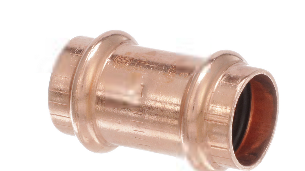 Viega 78062 1-1/4" x 1-1/4" ProPress Copper Coupling with Stop