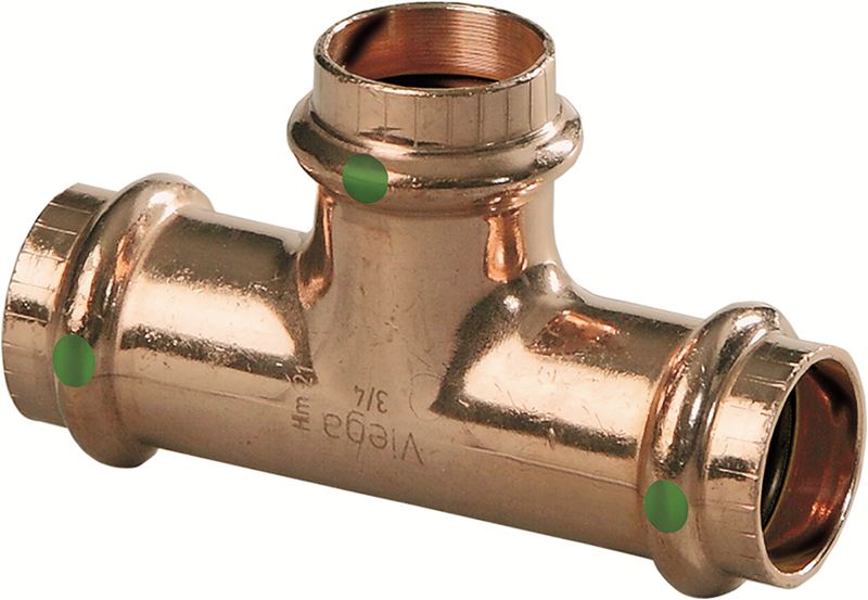 Viega 77442 1-1/4" x 1-1/4" x 1-1/4" ProPress Copper Tee