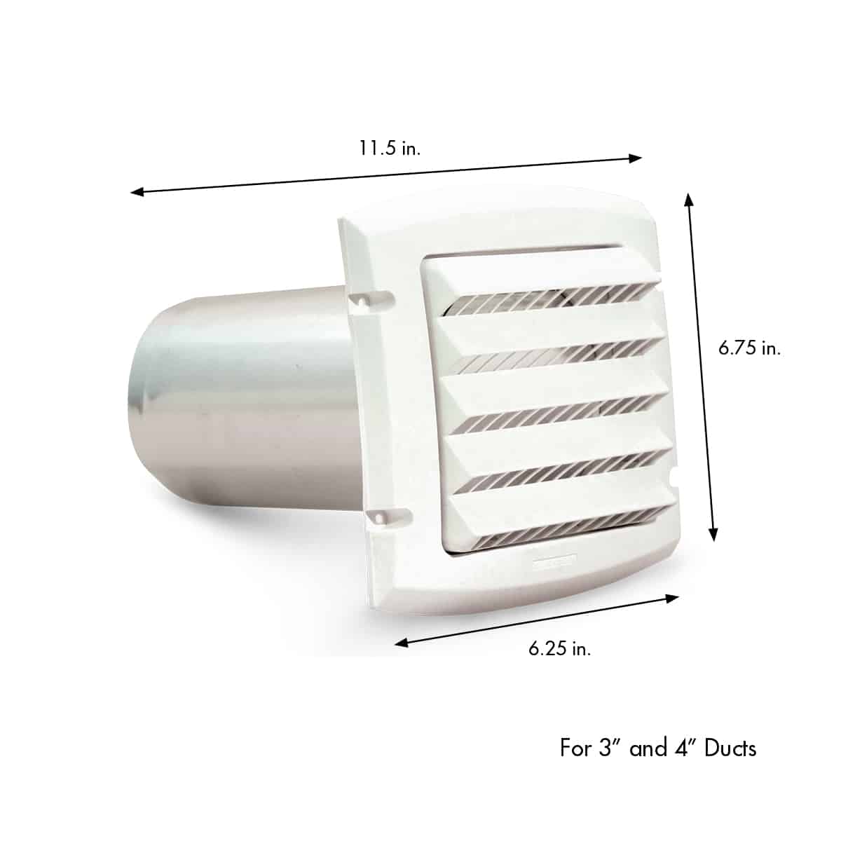 Dundas Jafine IH6WXZ 6" ProVent Intake Hood, White - Edmondson Supply
