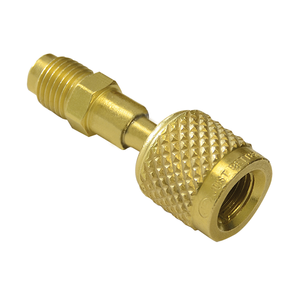 JB Industries QC-A2L-LH Reverse Thread Adapter ¼" Female SAE Flare Left-handed x ¼" Male Flare - Edmondson Supply
