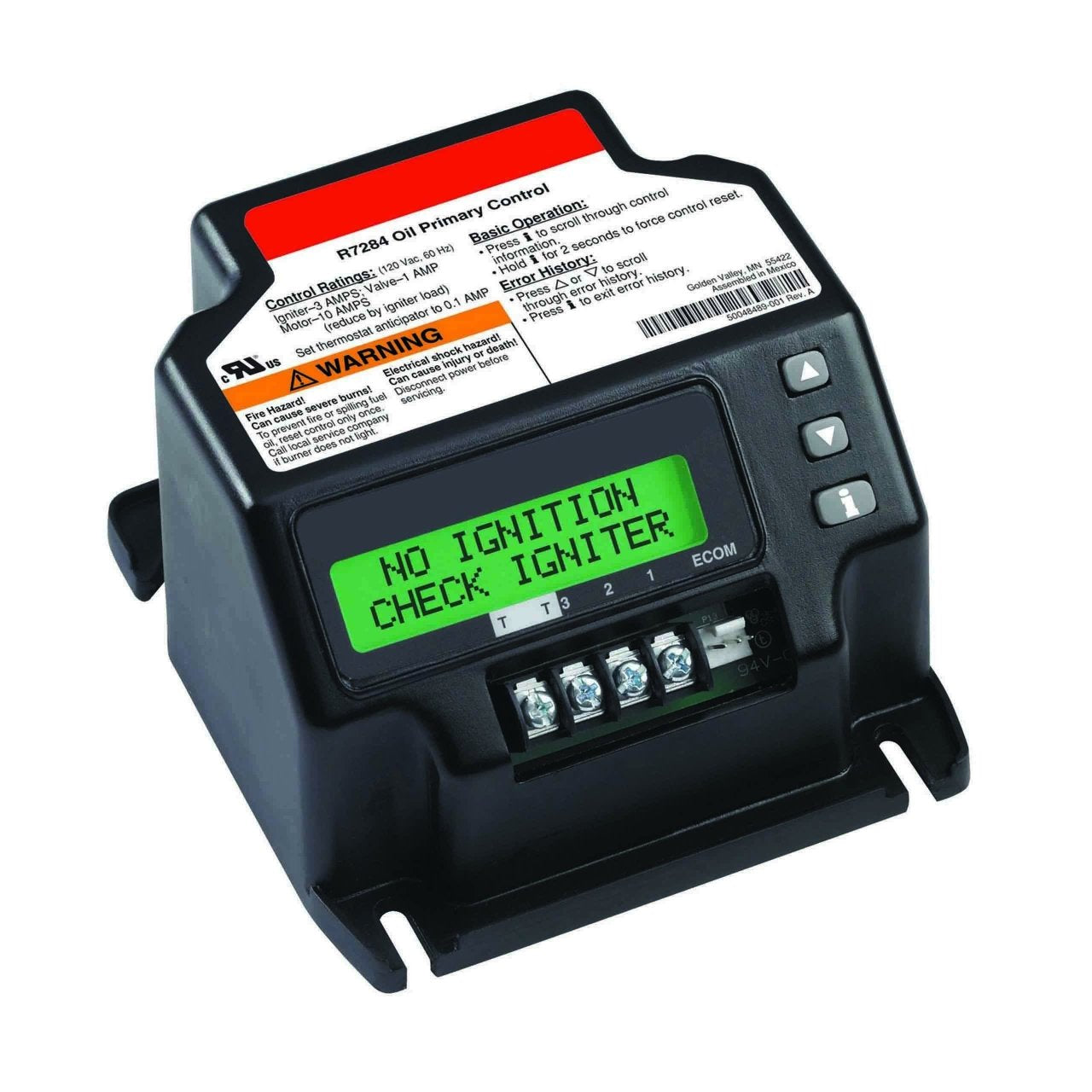 Resideo R7284U1004/U Universal Electronic Oil Primary with Digital LCD Display - Edmondson Supply