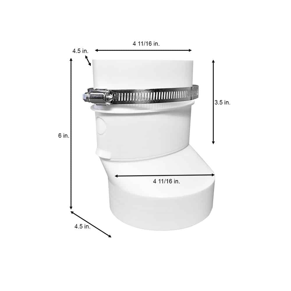 Dundas Jafine R2OZW Round to Oval Duct Adapter, 4" - Edmondson Supply