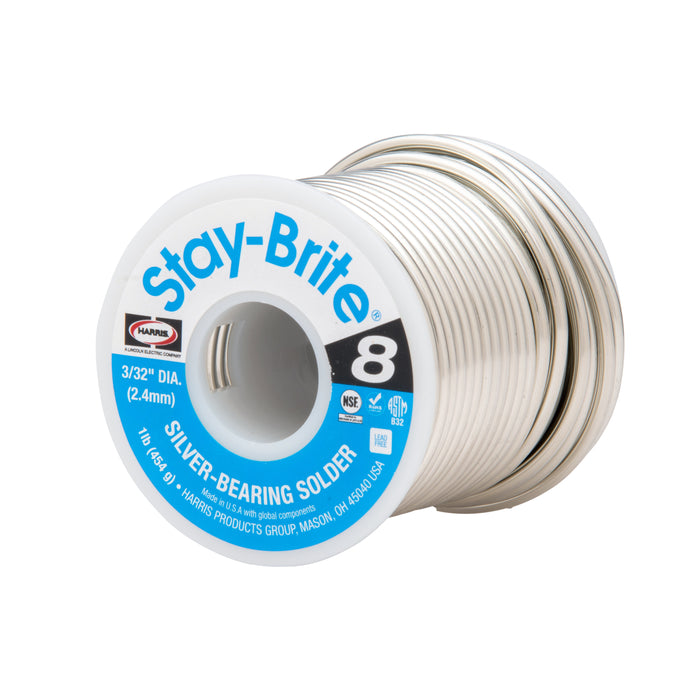 Harris SB861 95/5 STAY BRITE® 8 Lead-Free Solid Wire Solder, 1 lb Spool - Edmondson Supply
