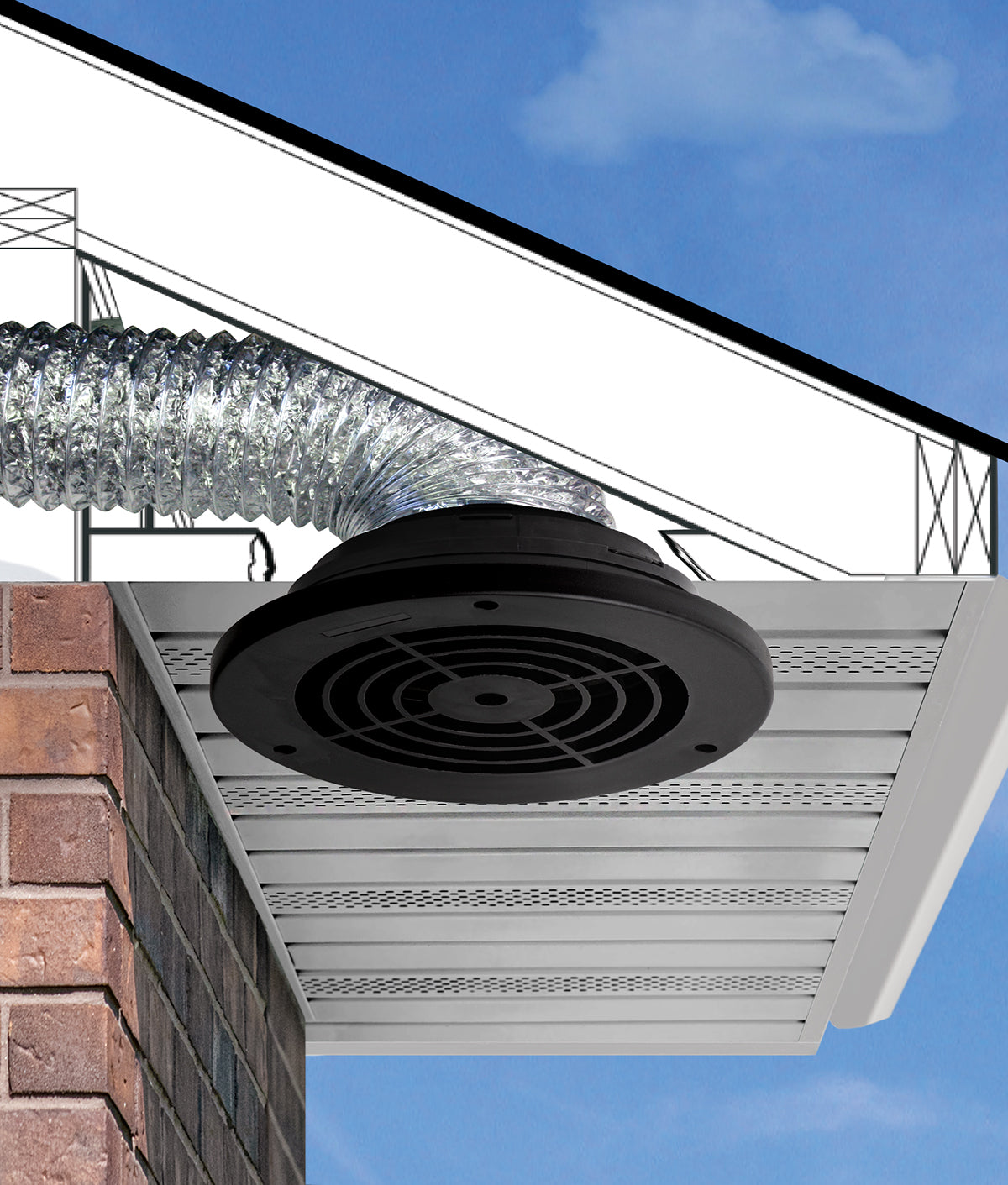 Dundas Jafine SEVBLKX Soffit Exhaust Vent - Black - Edmondson Supply