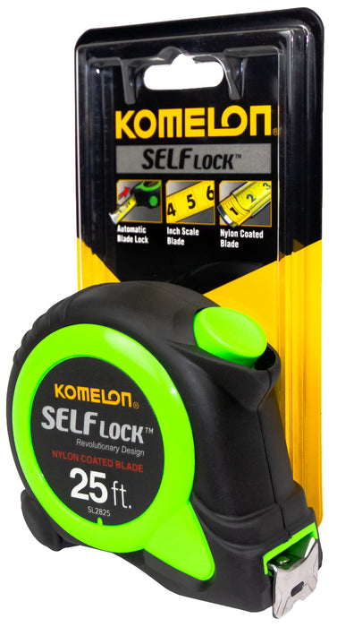 Komelon SL2825 Self-Lock Tape Measure 25 ft. x 1 in. - Edmondson Supply