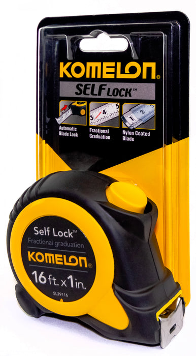 Komelon SL29116 Self Lock Speed Mark Tape Measure 16 ft. x 1 in. - Edmondson Supply