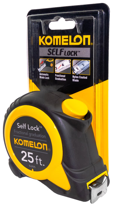 Komelon SL2925 Self Lock Speed Mark Tape Measure 25 ft. x 1 in. - Edmondson Supply