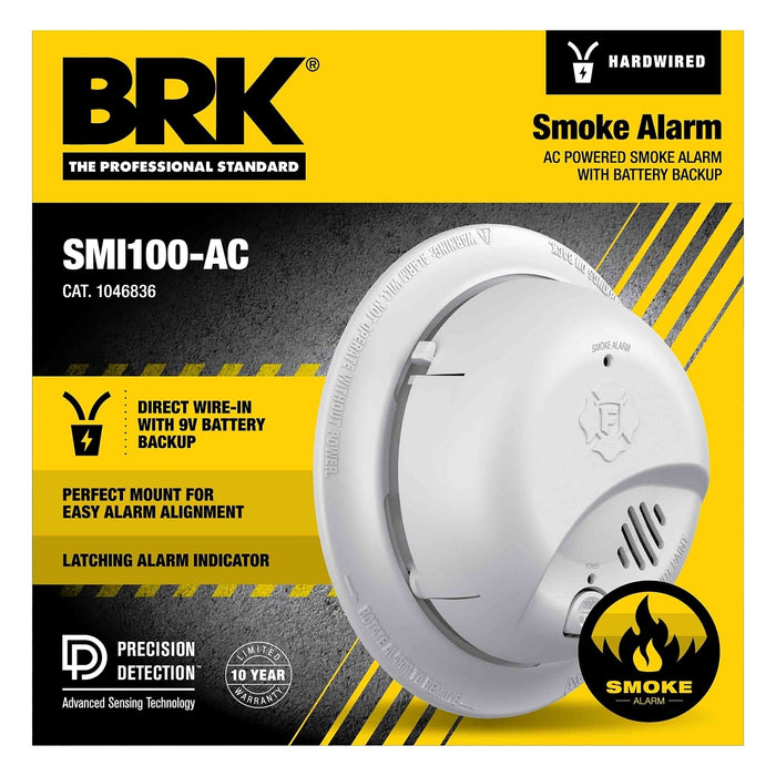 BRK SMI100-AC Interconnectable Ion Smoke Alarm w/Battery Backup - Edmondson Supply