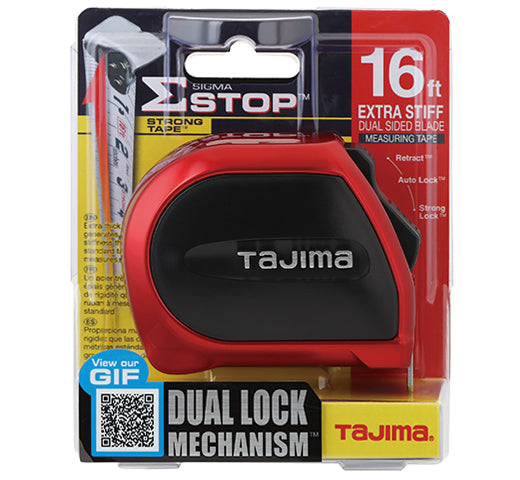 Tajima SS-16BW SIGMA STOP™ Tape Measure, 16-foot - Edmondson Supply