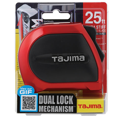 Tajima SS-25BW SIGMA STOP™ Tape Measure, 25-foot - Edmondson Supply