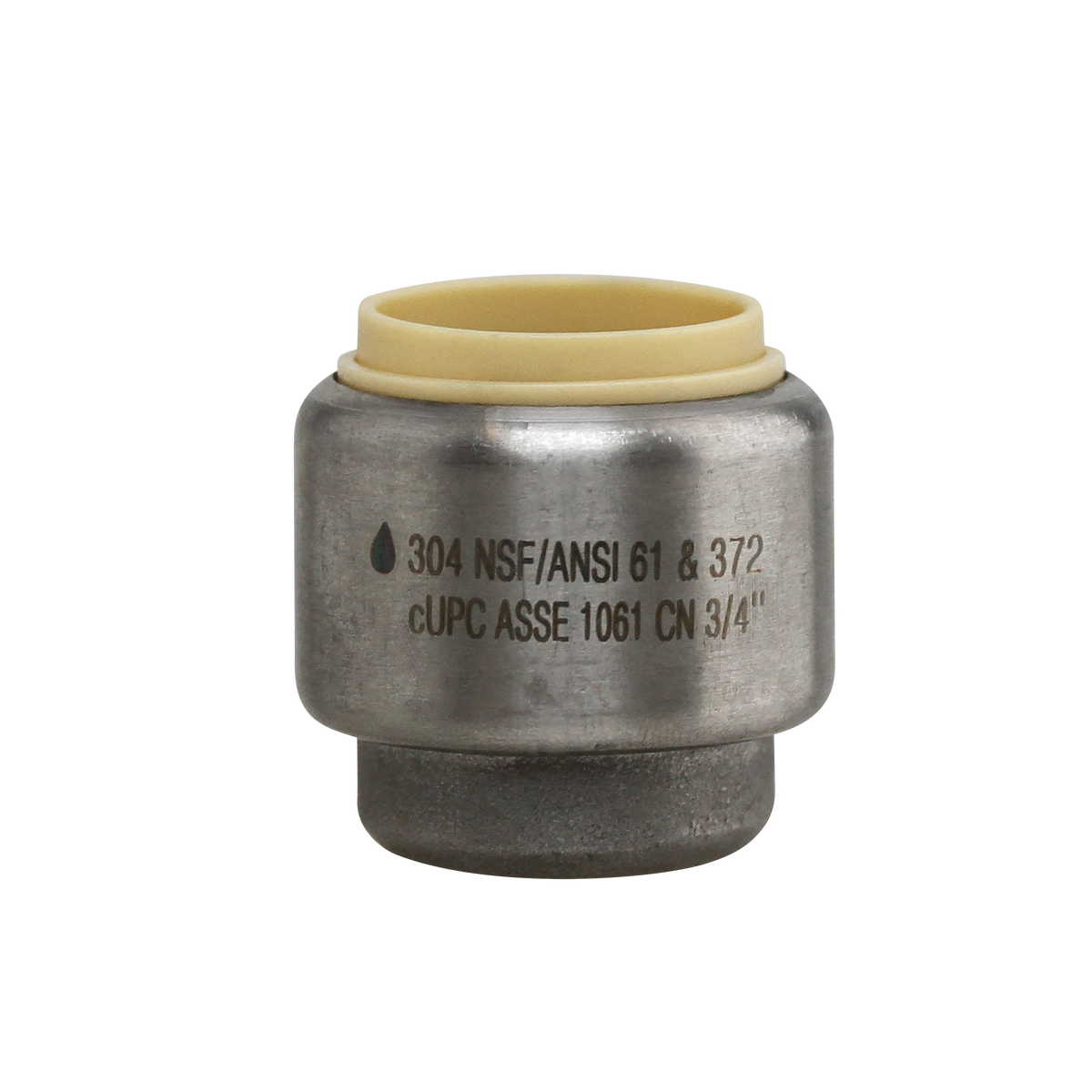 Boshart SSPF-CA07 3/4" 304 Stainless Steel Push-Fit Cap, CTS - Edmondson Supply