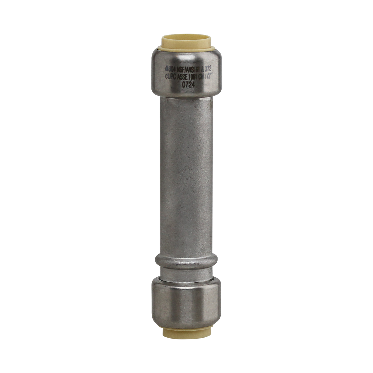 Boshart SSPF-RC05 1/2" 304 Stainless Steel Push-Fit Repair Coupling, CTS - Edmondson Supply