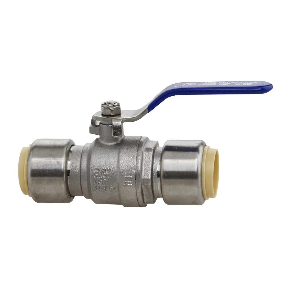 Boshart SSPFBV-07 3/4" 304 Stainless Steel Push-Fit Ball Valve, CTS - Edmondson Supply