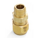 TracPipe® AutoSnap® FGP-SFST-1000 1" MNPT Brass Straight Adapter, for CounterStrike® CSST Flexible Gas Pipe
