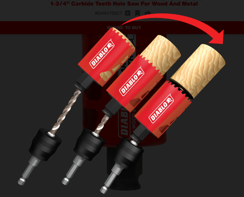 Diablo Tools DHS1750CT 1-3/4" Carbide Teeth Hole Saw for Wood and Metal - Edmondson Supply