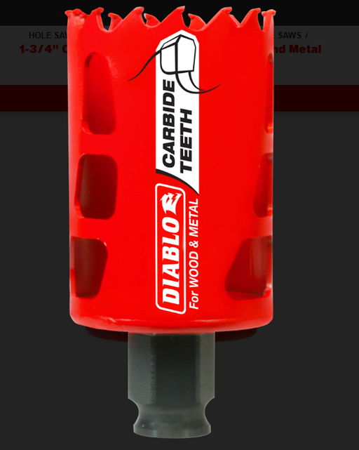 Diablo Tools DHS1750CT 1-3/4" Carbide Teeth Hole Saw for Wood and Metal - Edmondson Supply