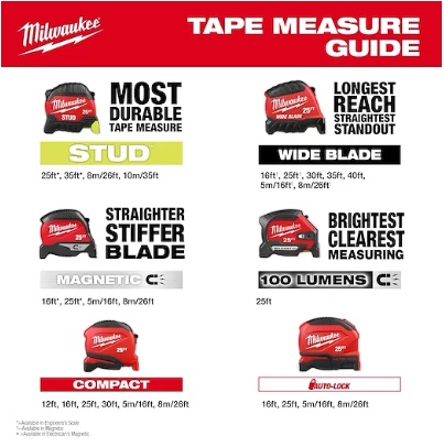 Milwaukee 48-22-1216M Wide Blade Magnetic Tape Measure - Edmondson Supply
