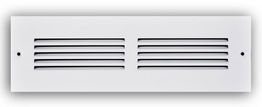 TRUaire 173TSW02X10 2" x 10", 2-Way, 1/3" Stamped Louver, Steel, Toe Space, White, Grille - Edmondson Supply