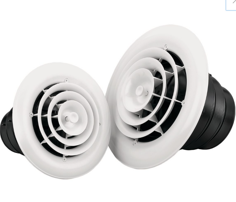 Rectorseal 81910 TRUaire Retrofit 6" Round Grille/Damper/Box 4,5,6" - Edmondson Supply