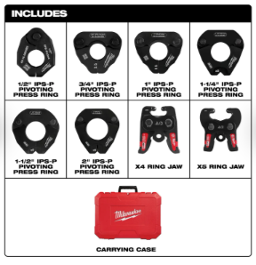 Milwaukee 49-16-2697X IPS-P Pivoting Press Ring Kit 1/2" - 2" - Edmondson Supply