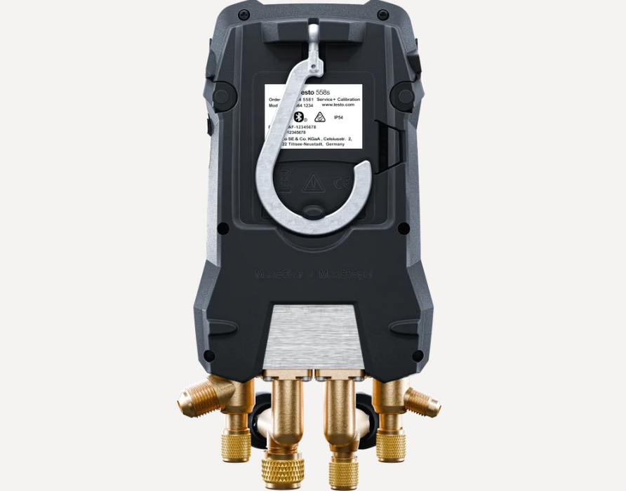 Testo 0564 5582 01 - 558s Smart Vacuum Kit - Smart digital manifold with wireless temperature and vacuum probes - Edmondson Supply