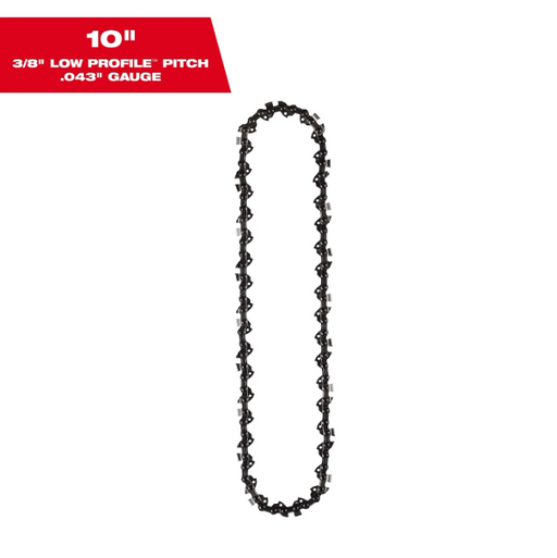 Milwaukee 49-16-2723 10" 3/8" LOW PROFILE™ Pitch, .043" Gauge Saw Chain - Edmondson Supply