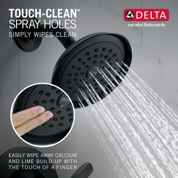 Delta T14432-BL WOODHURST® Tub & Shower Trim In Matte Black