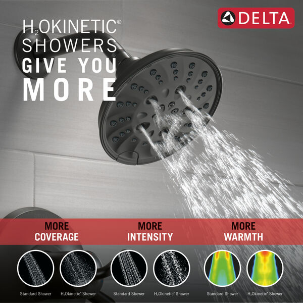 Delta KAYRA™ T17433-BL Monitor 17 Series Tub And Shower Trim In Matte Black