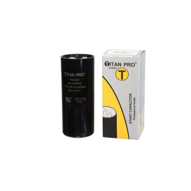 Packard Titan Pro TMJ400 Motor Start Capacitor 400-480 MFD 110-125 VAC - Edmondson Supply