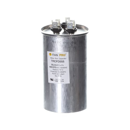 Packard TRCFD555 Titan PRO Run Capacitor 55+5 MFD 440/370 Volt Round - Edmondson Supply