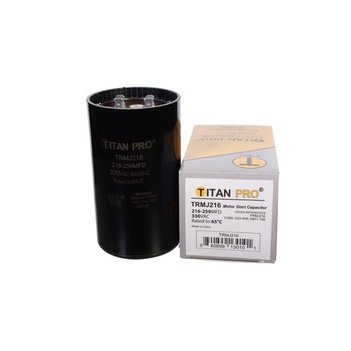 Packard TRMJ216 Titan Pro™ Start Capacitor, 216-259 MFD, 330 Volt, with Resistor - Edmondson Supply