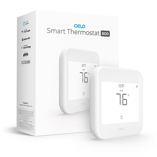 Cielo TE101WA Smart Thermostat Eco, up to 4 Heat/2 Cool, White - Edmondson Supply