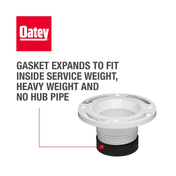 Oatey® 43654 Twist-N-Set PVC Flange - 3 in. - Edmondson Supply