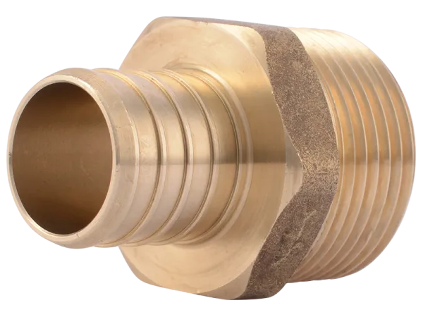 SharkBite UC140LF 1" x 1" MNPT Brass PEX Crimp Male Adapter - Edmondson Supply
