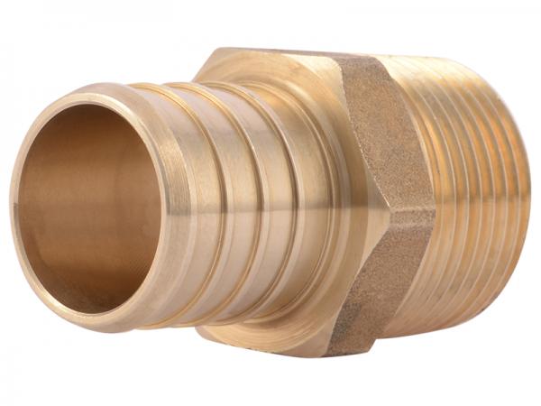 SharkBite UC142LF 1 in. x 3/4 in. MNPT Brass PEX Crimp Male Connector - Edmondson Supply