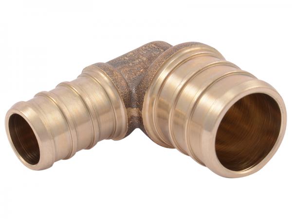 SharkBite UC274LF 1/2 in. x 3/4 in. Brass PEX Crimp 90° Elbow - Edmondson Supply