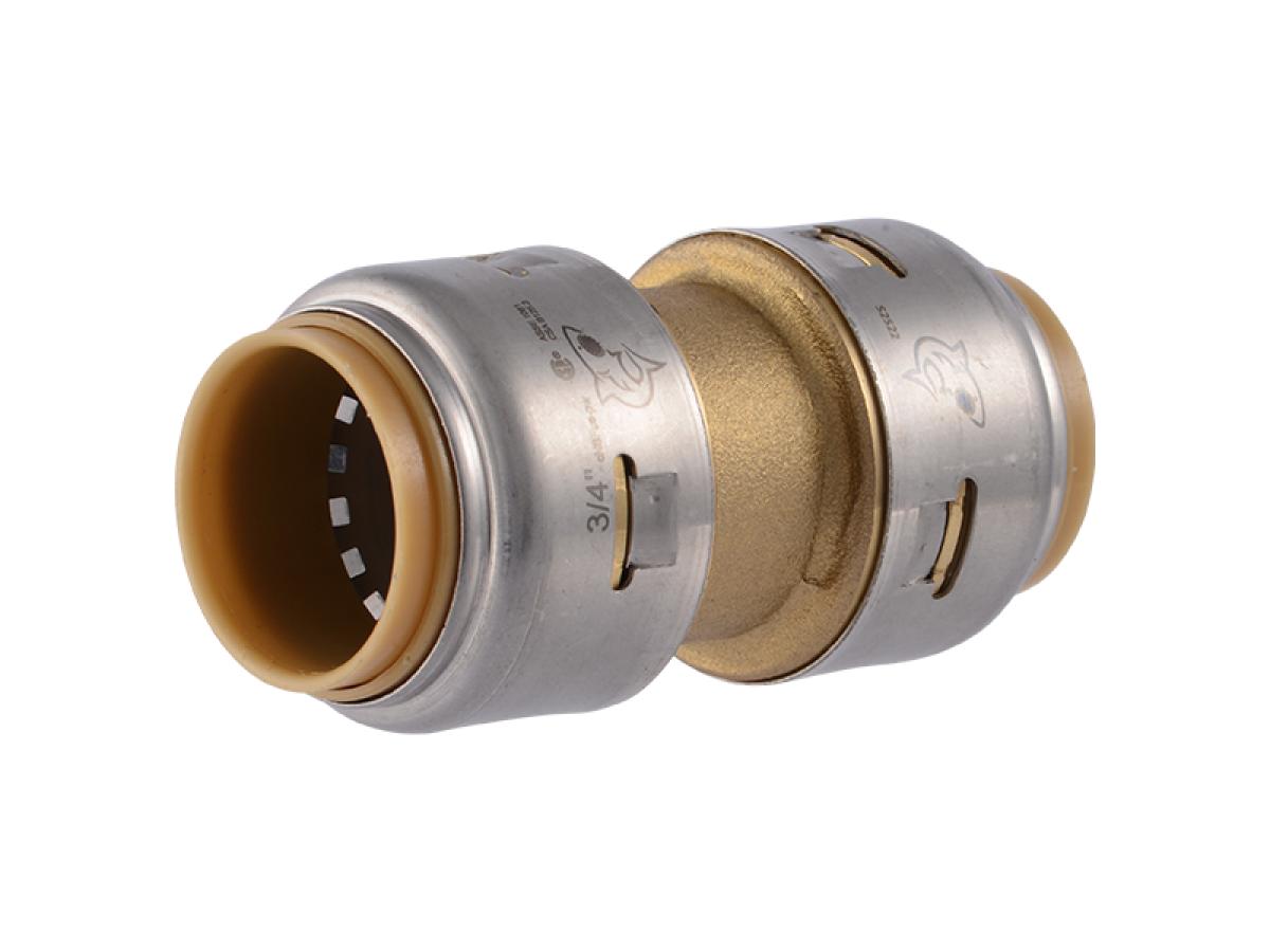 SharkBite Max UR016 3/4" x 3/4" Brass Push Coupling - Edmondson Supply