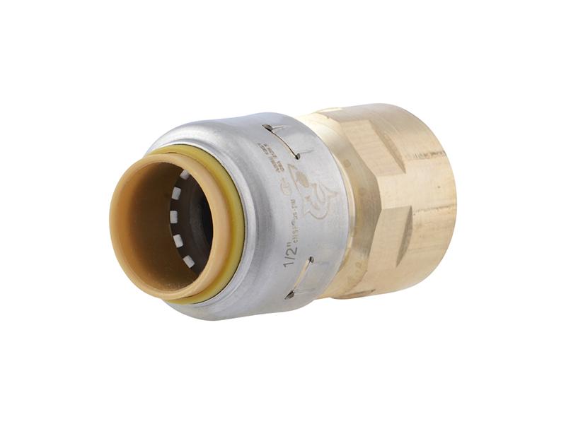 Sharkbite Max UR072 1/2 " x 1/2" FNPT Straight Brass Push Female Adapter - Edmondson Supply