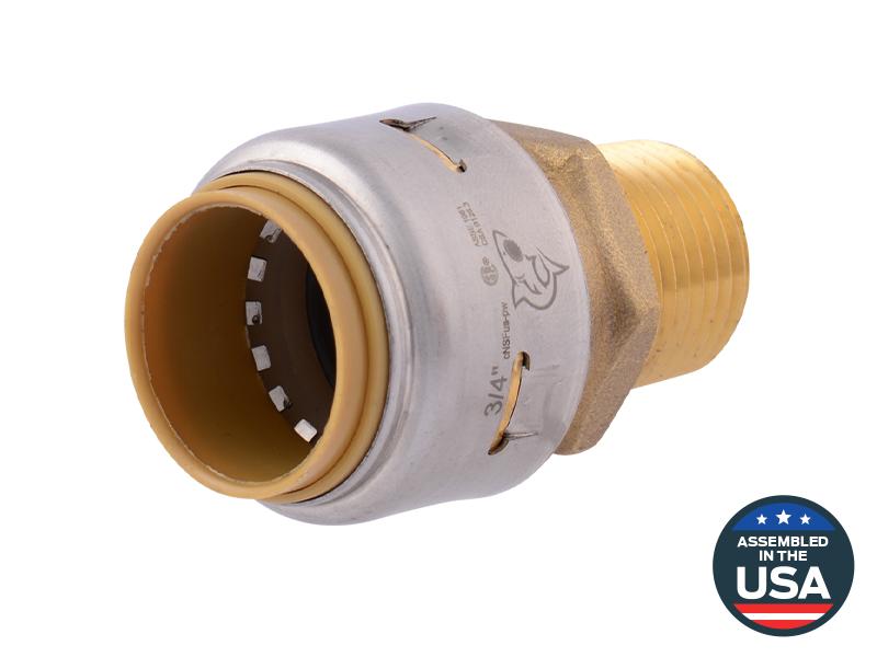 SharkBite Max UR138 3/4" X 1/2" Brass Push Male Adapter - Edmondson Supply