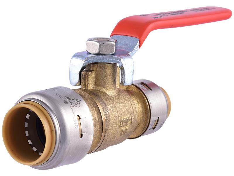 SharkBite Max UR22973 3/4" x 1/2" Brass Push Reducing Ball Valve - Edmondson Supply
