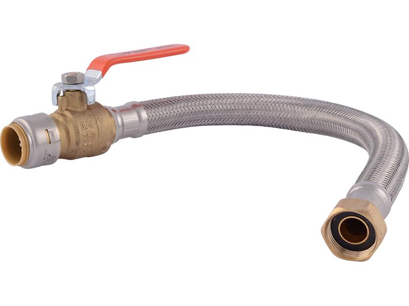 SharkBite Max UR3088FX18BV 3/4" x 3/4" FIP, 18" Stainless Steel Braided Flexible Water Heater Connector - Edmondson Supply