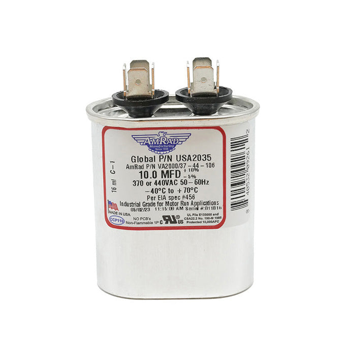 MARS USA2035 AmRad 10 MFD 370/440V Oval Motor Run Capacitor - Edmondson Supply