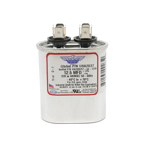 MARS USA2037 AmRad 12.5 MFD 370/440V Oval Motor Run Capacitor - Edmondson Supply