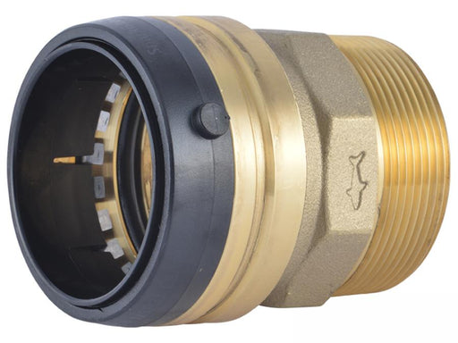 Sharkbite UXL115450M  2" x 2" MNPT Brass Push Male Adapter - Edmondson Supply